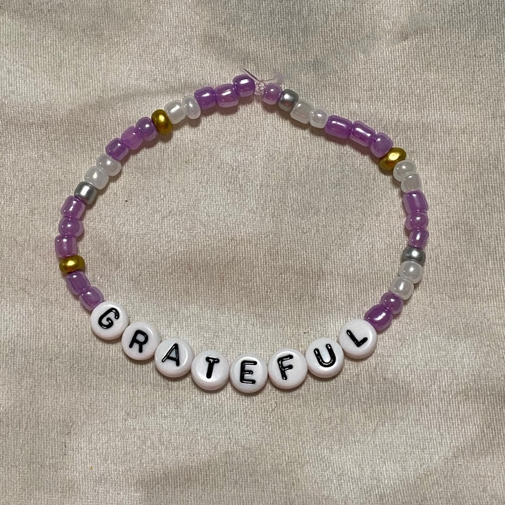 Handmade Beaded Mantra Bracelet